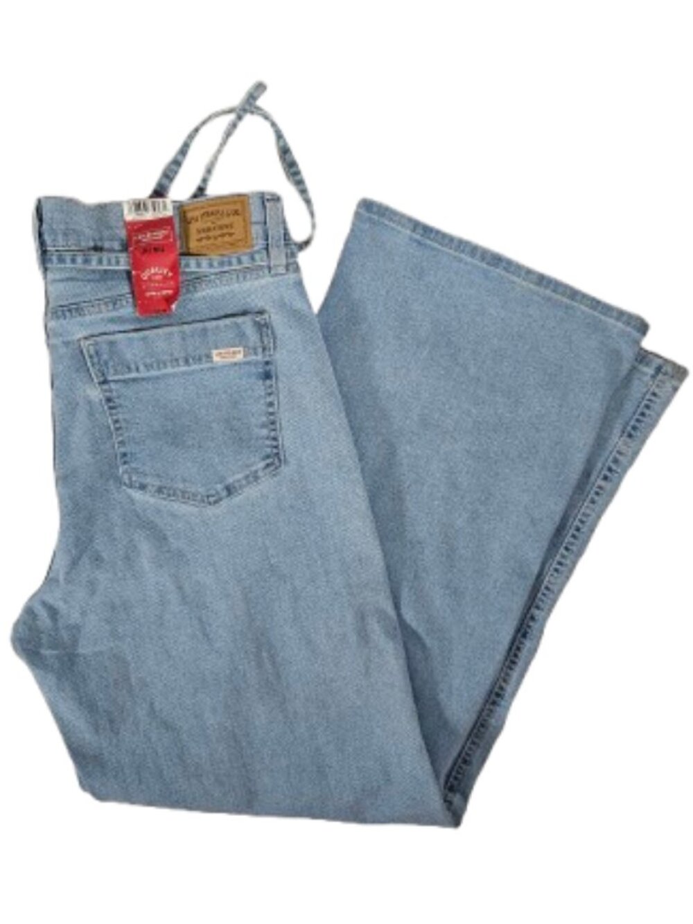 Levi's Strauss Signature Vintage Belted Wide Leg Blue Jeans Women's Size 14 NEW